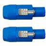 Conector Para Cabo Fêmea P/ac - Corpo Azul Wc 3 Fca Wireconex 02 Unidades
