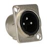 Conector Xlr Painel Cromado Mxt 10 Unidades