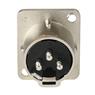 Conector Xlr Painel Cromado Mxt 10 Unidades