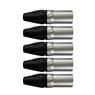 Conector Xlr Macho Wc 1013 Ml Bk Ni 3p Cabo Wireconex 05 Unidades