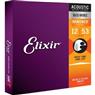 Encordoamento Para Violão .012 Light Nanoweb Elixir