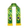 Cachecol Torcedor Brasil Verde e Amarelo Poliéster 138x12cm