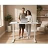 Mesa Elétrica Altura Ajustável Fortrek Lift Branca 120X60