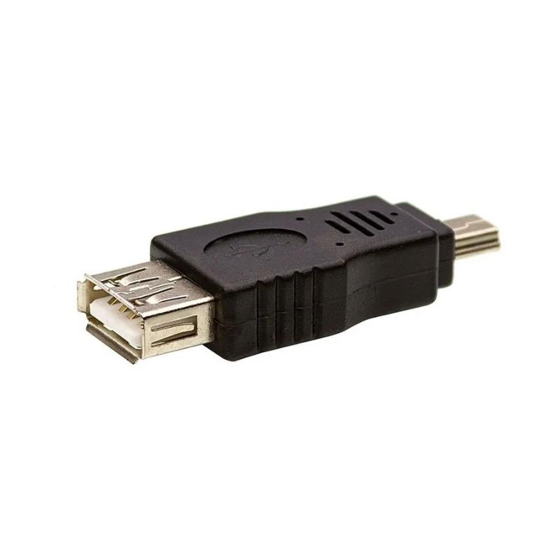 Adaptador USB Fêmea A x Mini USB V3 Macho