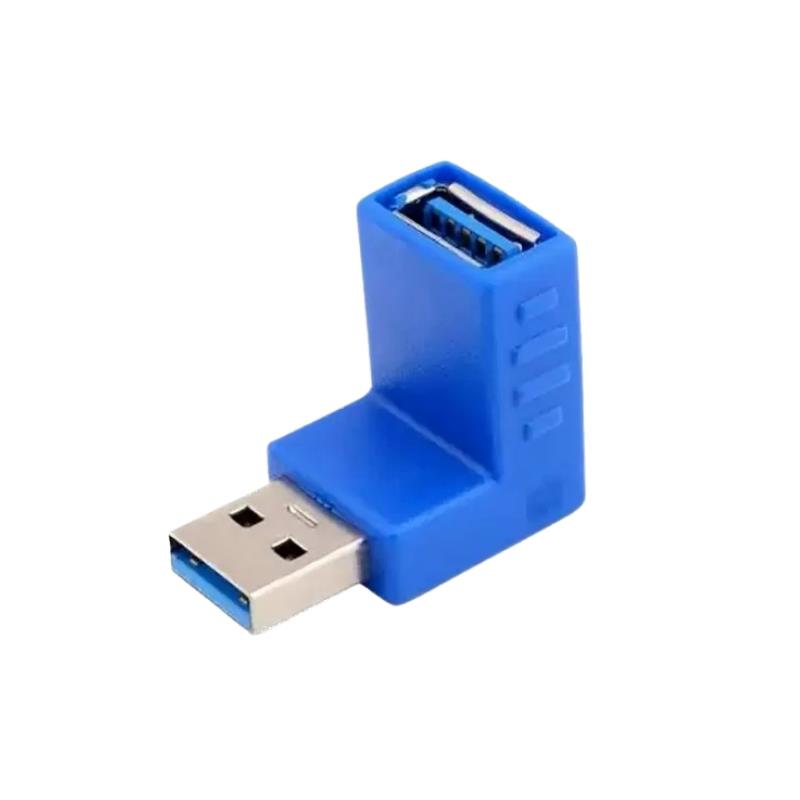 Adaptador 90° USB 3.0 Macho x USB 3.0 Fêmea