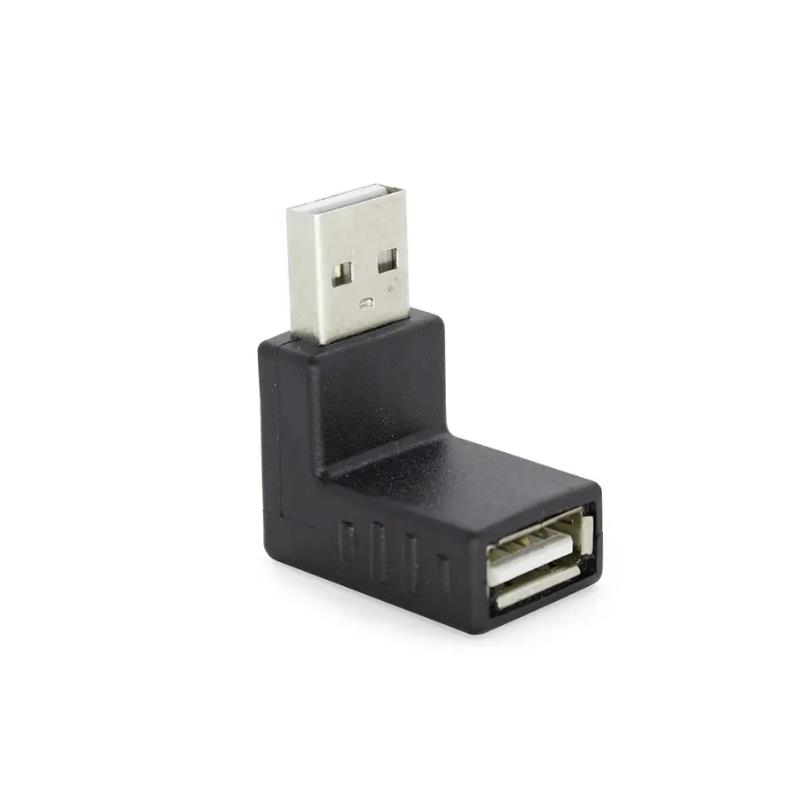 Adaptador 90° USB 2.0 Macho x USB 2.0 Fêmea