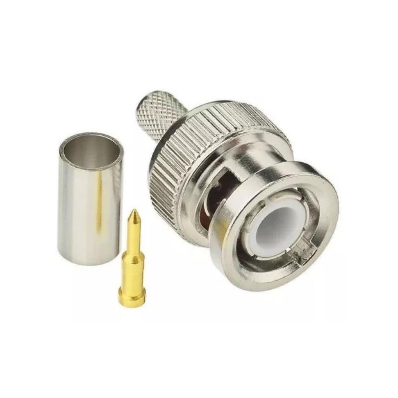 Kit 10 Conectores BNC Macho Crimpagem