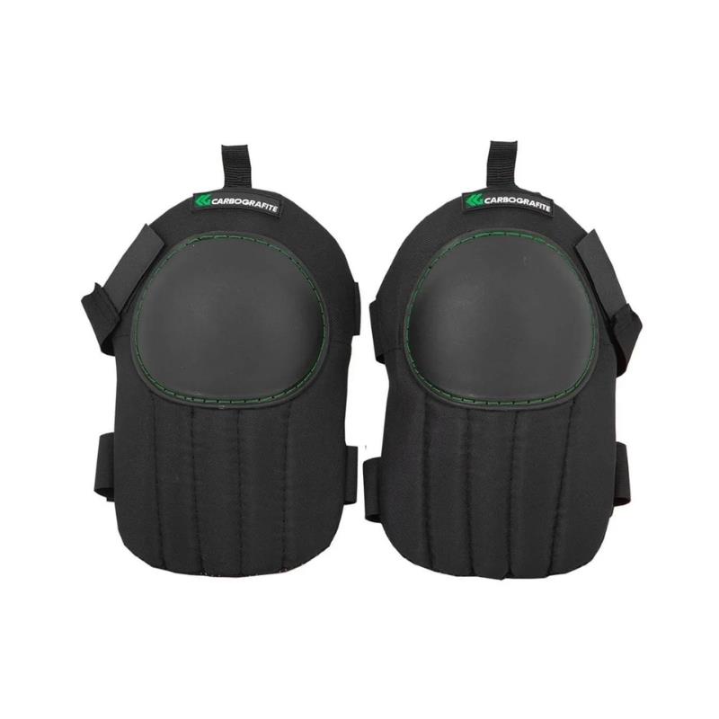 Joelheira Tecido e Plástico CG01 Carbografite Preta com Velcro