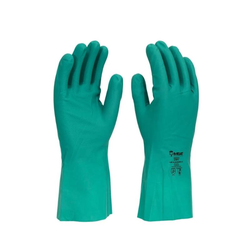 Luva Nitrílica Forrada NVF Imbat Verde CA41819