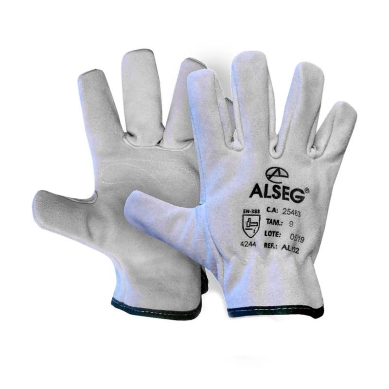 Luva Raspa Petroleira Alseg Tamanho 9 CA25463 Cinza