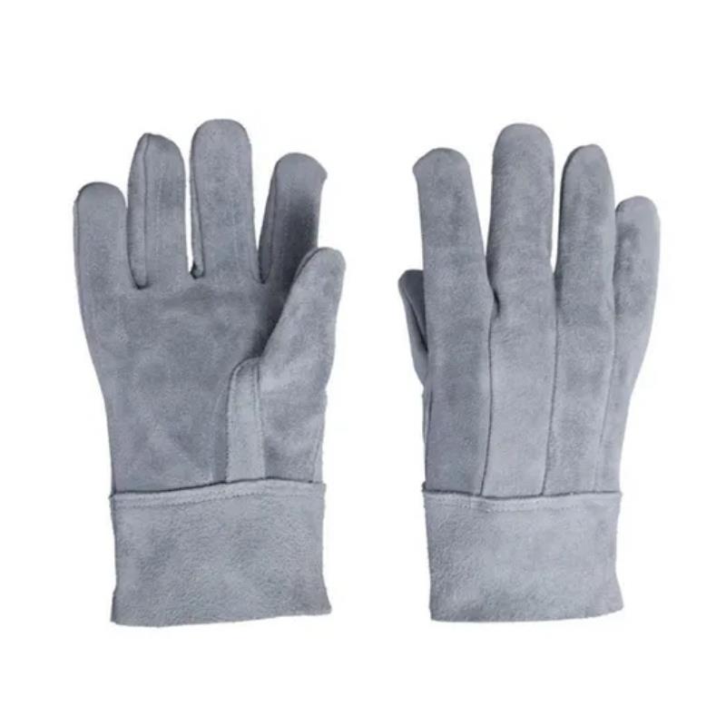 Luva Raspa com Punho 7cm Clute Alseg Tamanho 9 Ca45230 Cinza