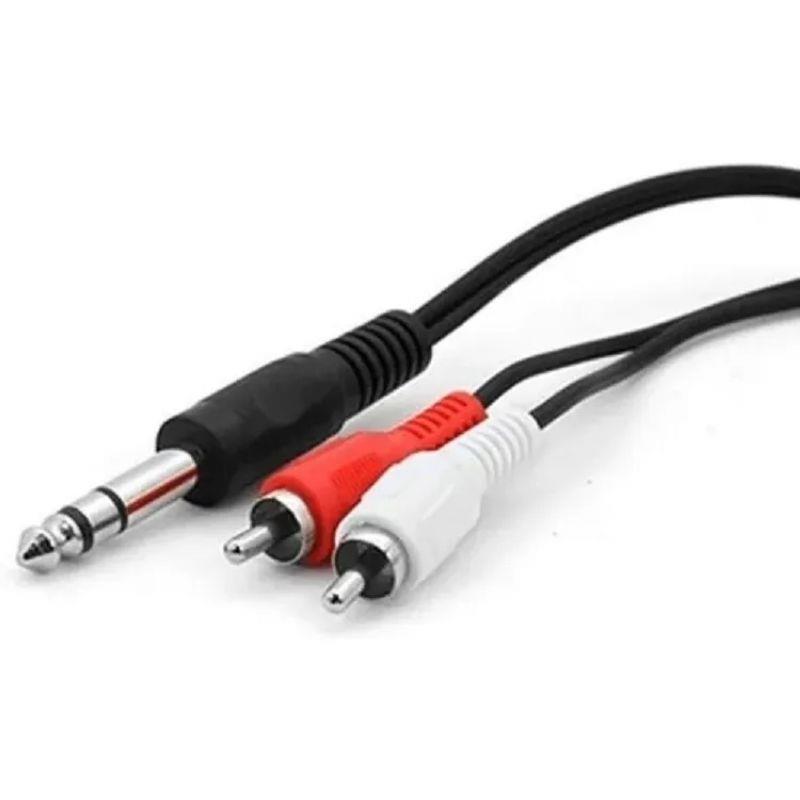 Cabo Áudio P10 Macho x 2 RCA Macho 5m