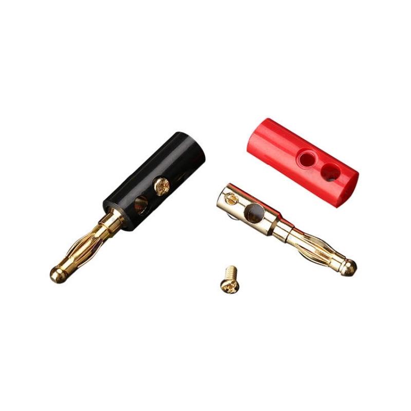 Kit 5 Pares Conectores Banana Macho 4mm - 10 Unidades