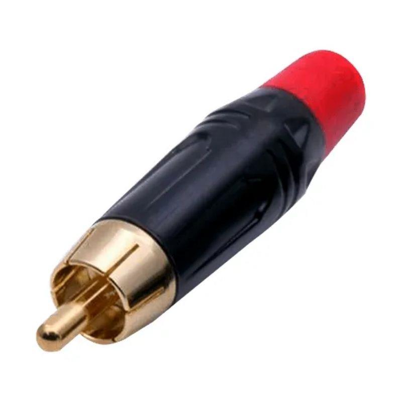 Conector Plug RCA Macho Preto