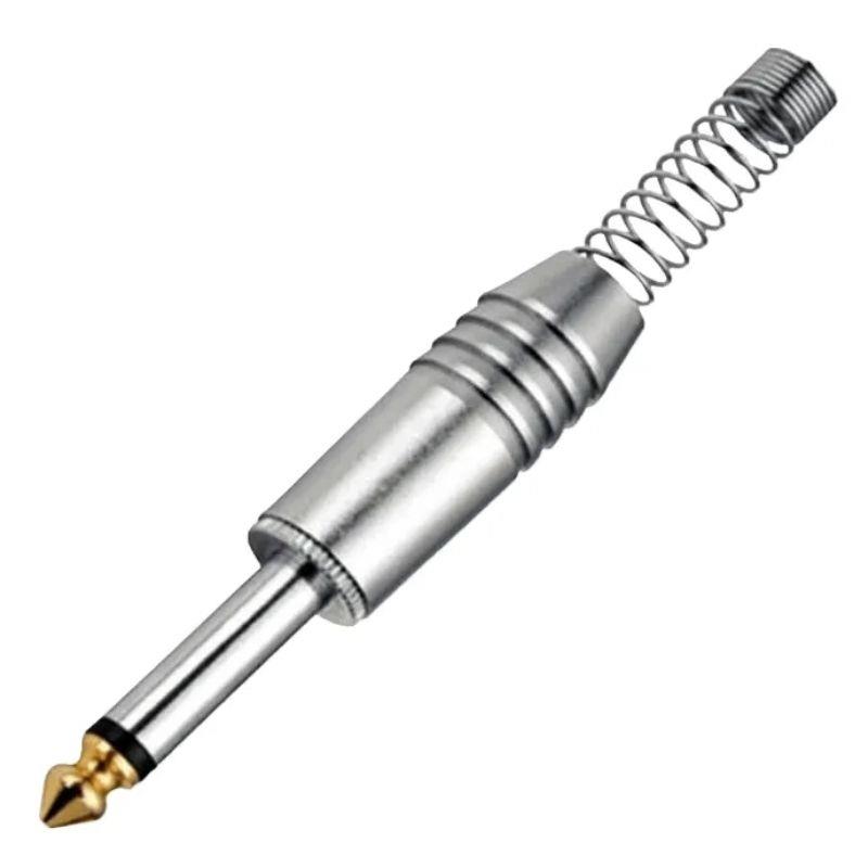Conector Plug P10 Mono com Mola