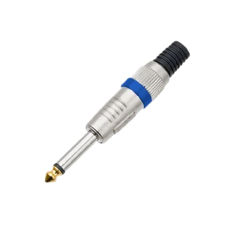 Conector Plug P10 Mono Azul