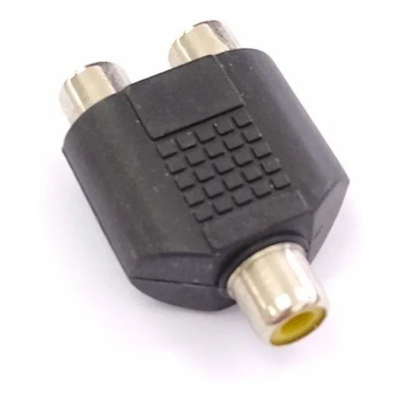 Kit 5 Adaptadores P2 Fêmea x 2 RCA Fêmea - 5 Unidades