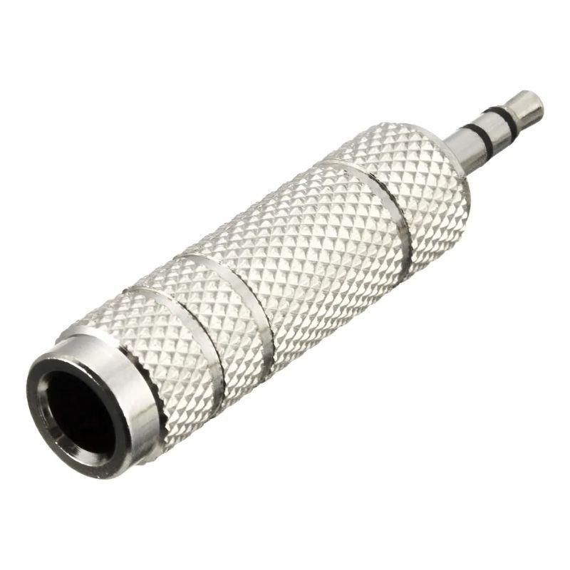 Par Adaptador P10 Fêmea x P2 Macho Estéreo - 2 Unidades