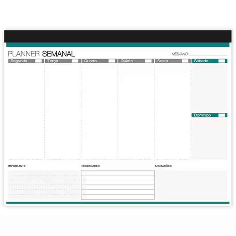 Planner Semanal 60 Folhas 20140 Spiral