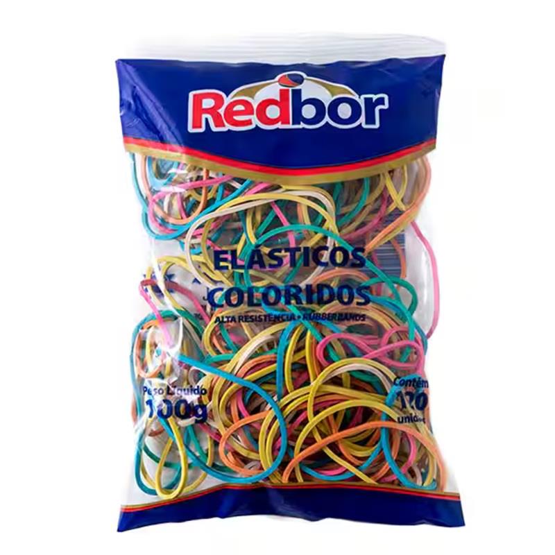Elástico Látex Coloridos N.18 REC03 Red Bor - 120 Unidades