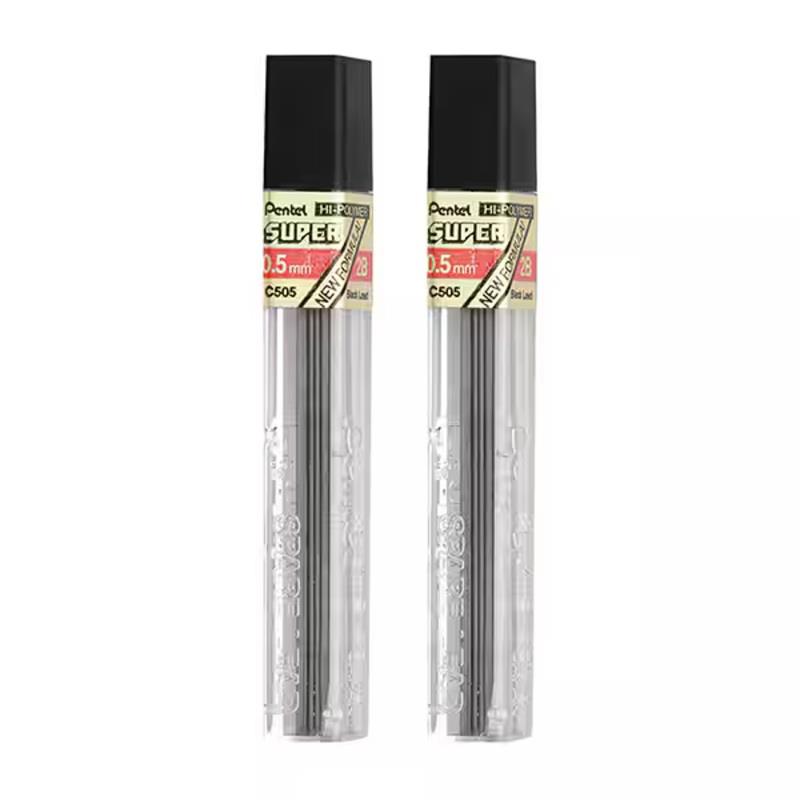 2 Tubos Grafite 0,5mm 2B SM-C505-2B6 Pentel - 24 Unidades