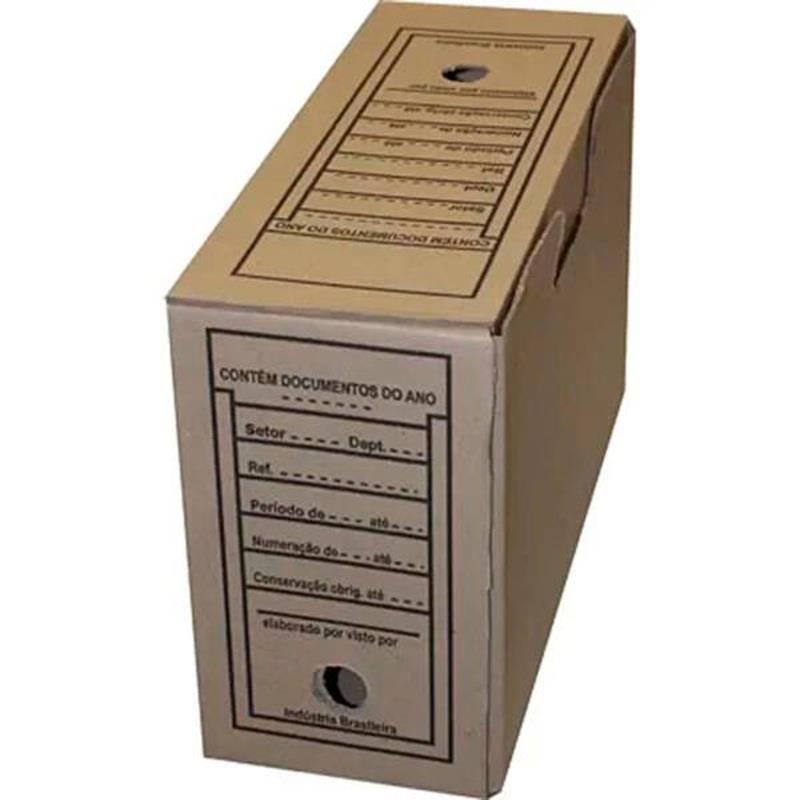 Caixa 25 Arquivo Morto Papelão Reciclado 350mm x 135mm x 240mm Fênix - 25 Unidades