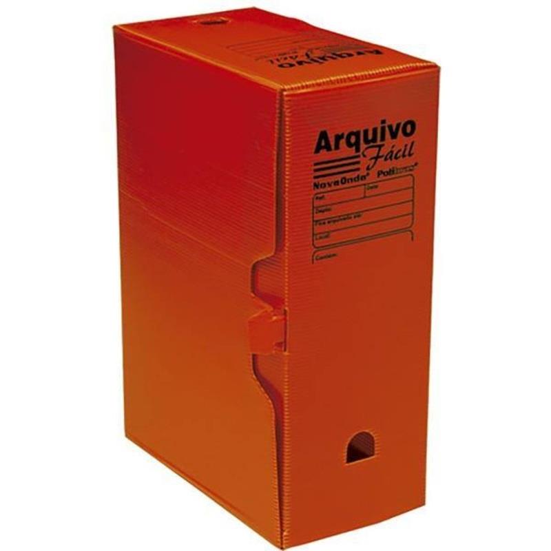 Caixa 5 Arquivo Morto Novaonda 250mm x 130mm x 350mm 044004 Polibrás - 5 Unidades