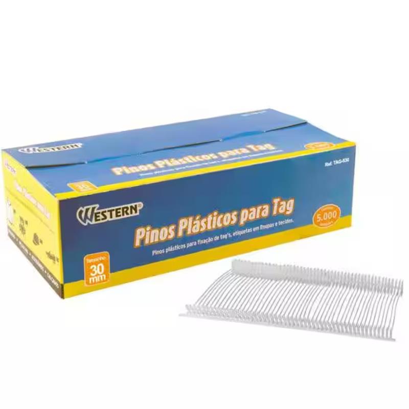 Refil para Aplicador de Tag Pinos Plasticos 30mm TAG-530 Western - 5000 Unidades