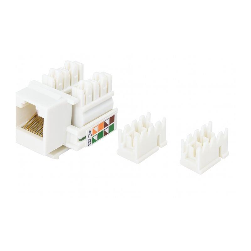 Kit 5 Conectores Fêmea Rj45 CAT5E Keystone