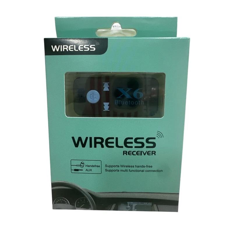 Adaptador Receptor Bluetooth Áudio para Veículos Sem Fio X6 Conector P2