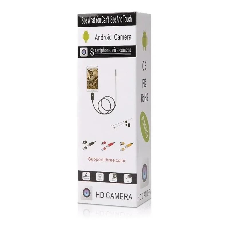 Câmera de Inspeção Endoscópica USB AN99 2 em 1 IP67 Resistente a Água Conector V8