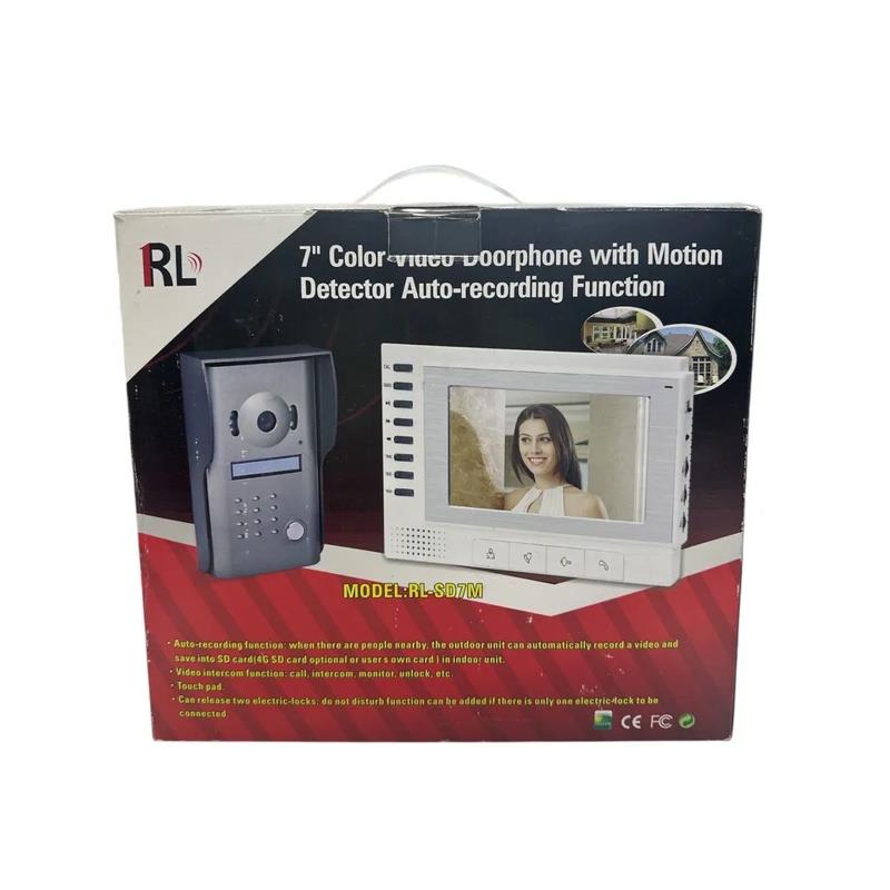 Câmera Interfone Vídeo Porteiro RL-SD7M RL Detector de Movimentos e Gravação Automática