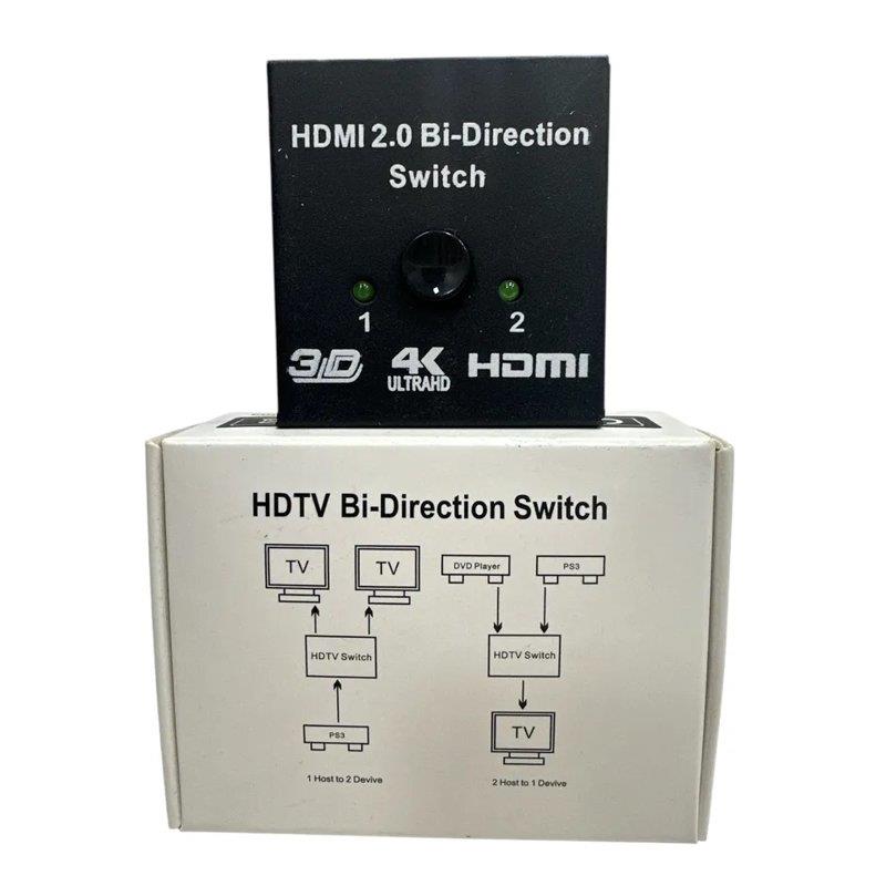 Adaptador Switch Bidirecional HDMI 2.0 UHD 4k 3D 1x4