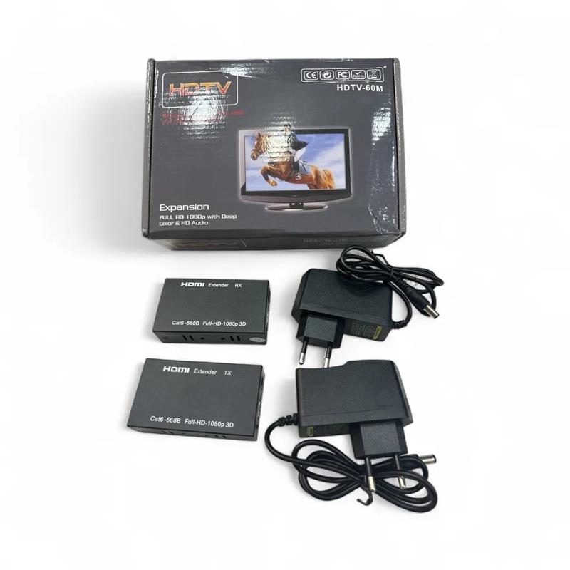 Extensor de Interface Multimídia HDMI 4k Rj45 Cat5e Cat6 1080P 60m