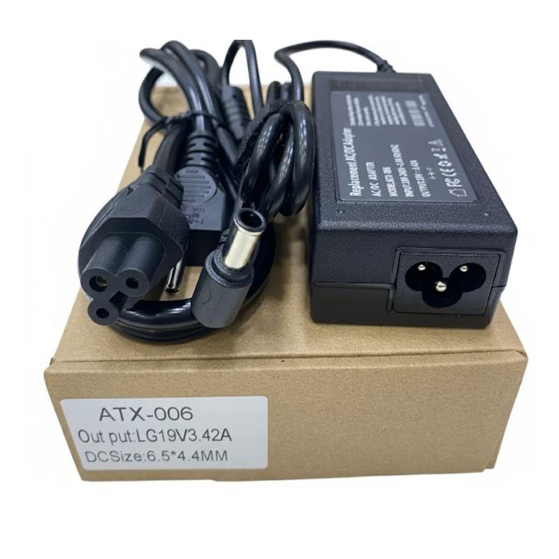 Fonte Carregador Notebook/TV LG 19V 3.42A Conector 6.5x4.4mm