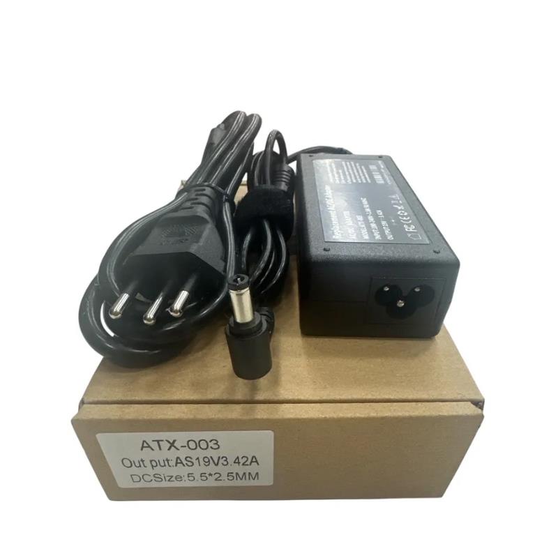 Fonte Carregador Notebook Asus 19V 3.42A Conector 5.5x2.5mm
