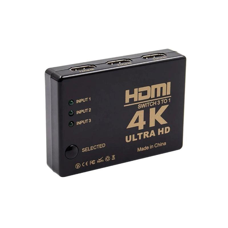 Adaptador Switch HDMI UHD 4k 1x3 com Controle