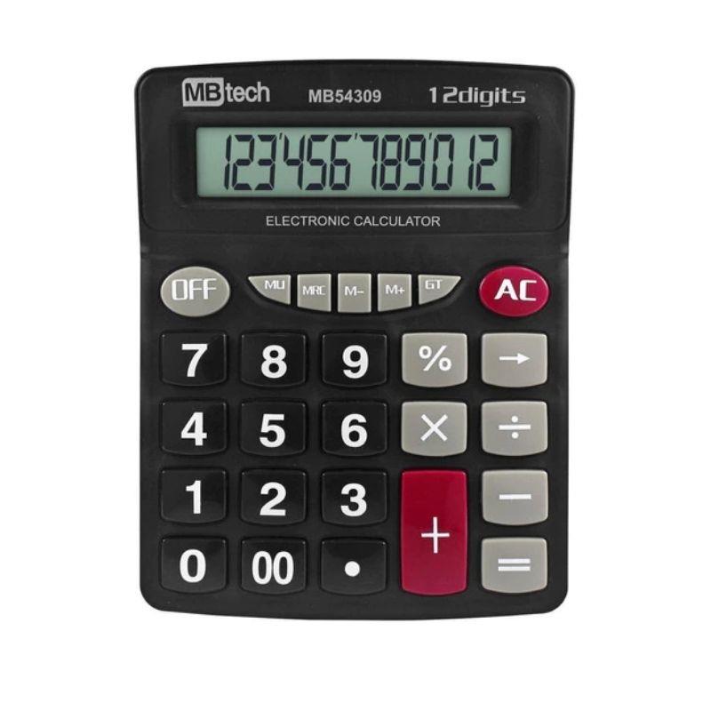 Calculadora Eletrônica 12 Dígitos GB54309 MBTech Preta