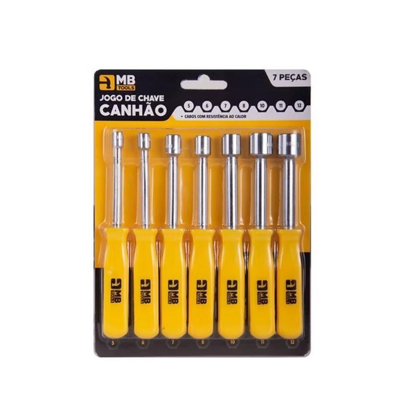Conjunto Chaves Canhão Soquete Sextavada 5-12mm GB59152 MB Tools - 7 Unidades