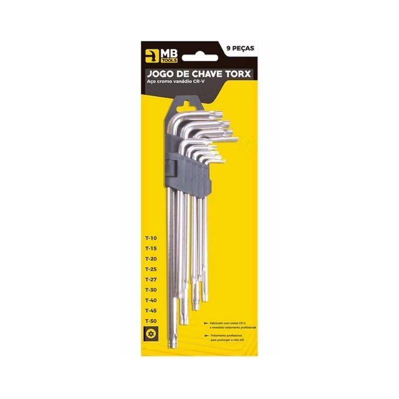 Conjunto Chave Torx GB591419 MB Tools - 9 Peças