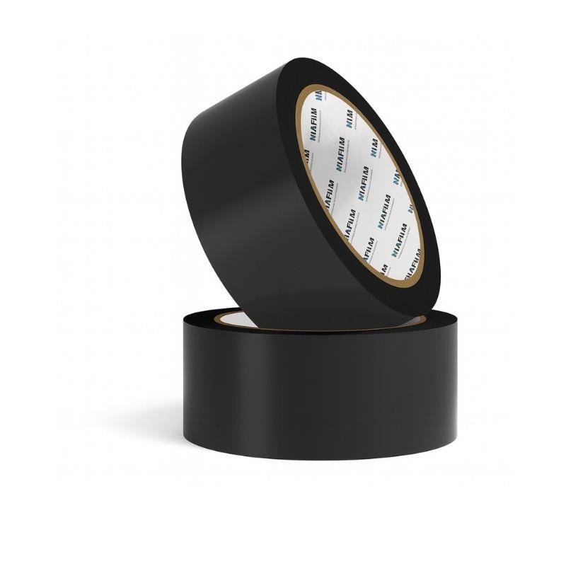 Kit 5 Rolos Fita Adesiva Preto 45mm x 40m Koretech - 5 Unidades