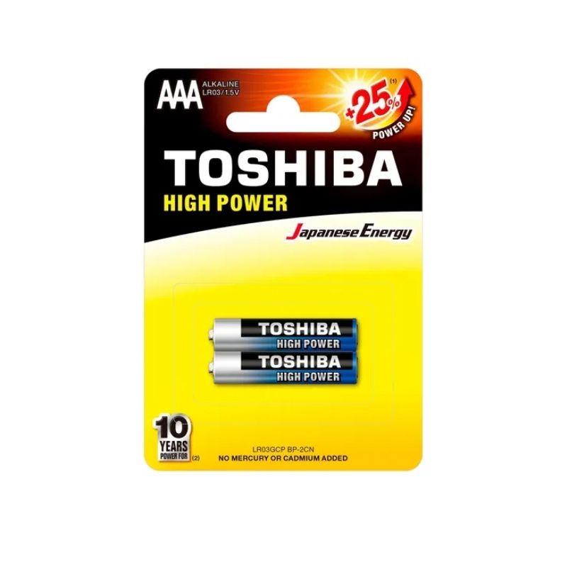 Cartela Pilha Alcalina 1.5V AAA LR03GCP Toshiba - 2 Unidades