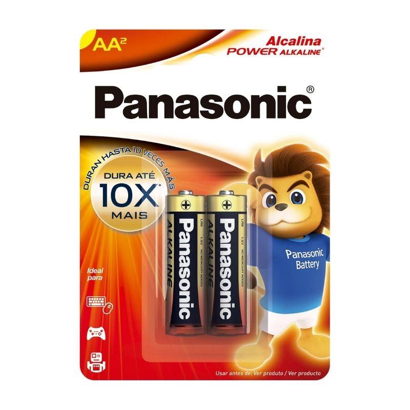 Cartela Pilha Alcalina AA LR6XAB/2B192 Panasonic - 2 Unidades