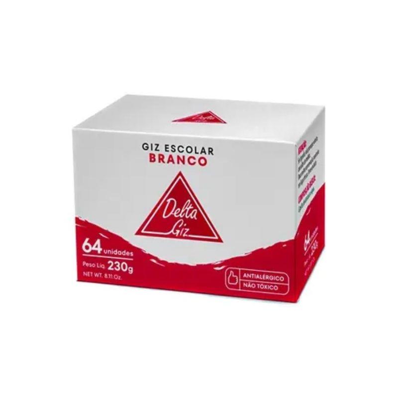 Giz Escolar Branco 0002 Delta - 64 Unidades