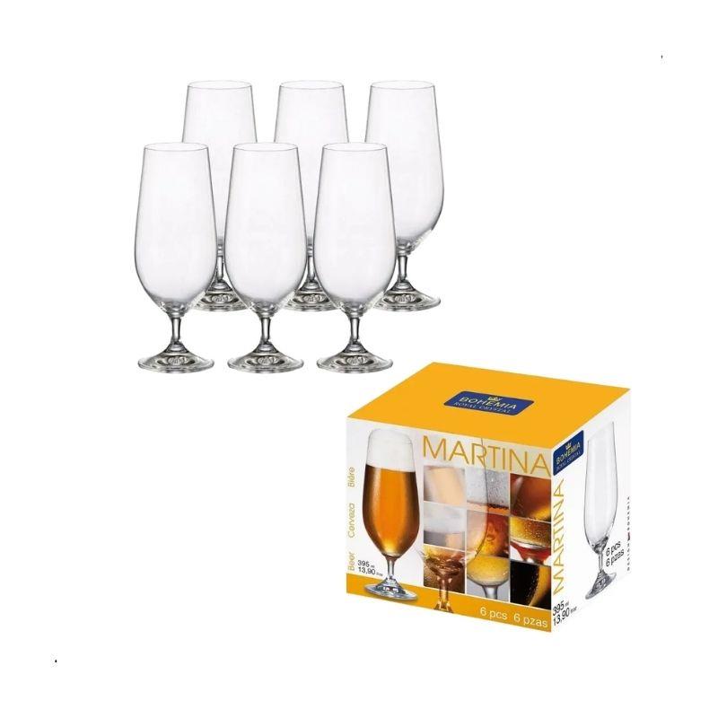 Kit 6 Taças para Cerveja 395ml Martina Bohemia - 6 Unidades