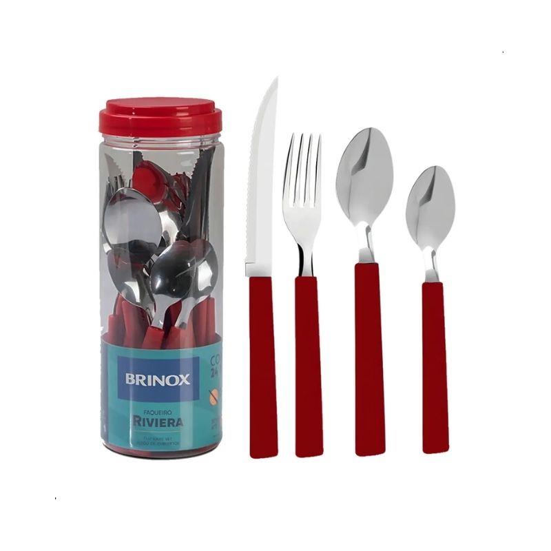 Faqueiro Lâmina Inox Riviera Brinox - 24 Peças