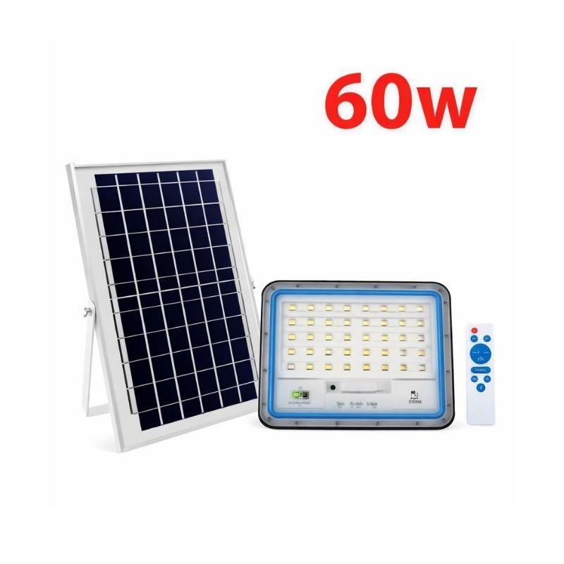 Holofote Led Refletor Solar 60W Jortan Controle Remoto - Branco Frio
