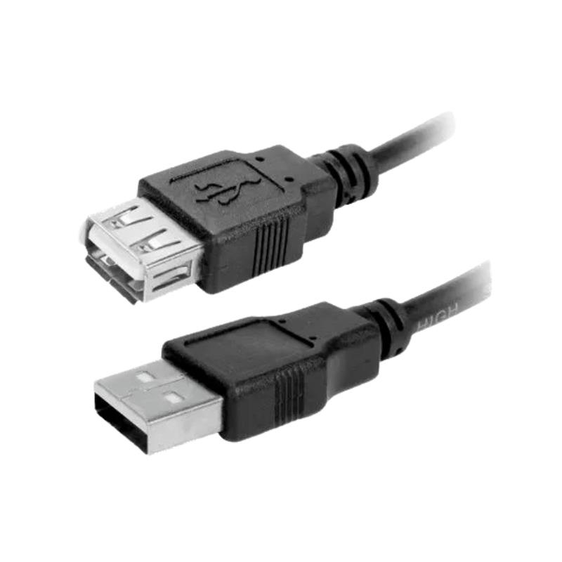 Cabo USB 2.0 Macho x USB 2.0 Fêmea 10m - Preto