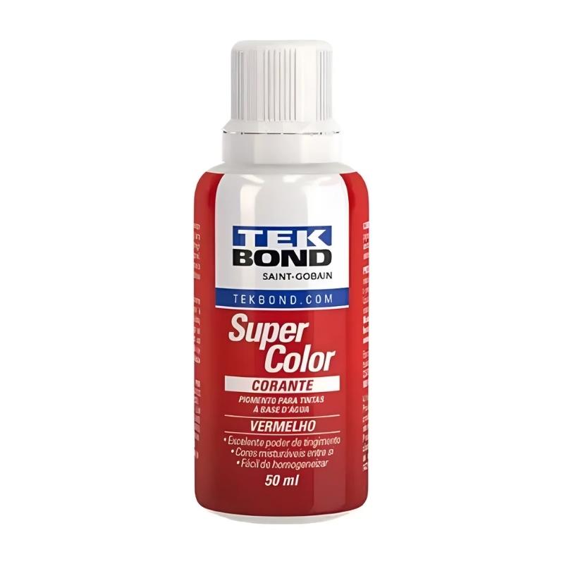 Corante Líquido Super Color TekBond 50ml - Vermelho