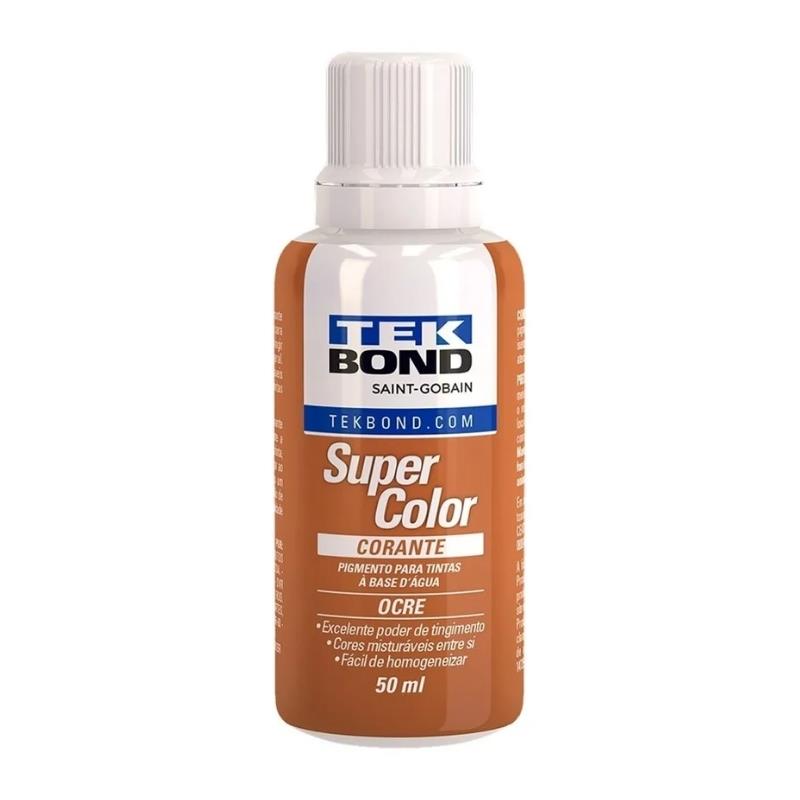 Corante Líquido Super Color TekBond 50ml - Ocre